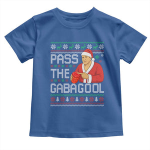 Funny Pass The Gabagool Christmas Toddler T Shirt Italian Food Xmas Mafia Gangster Movie TS11 Royal Blue Print Your Wear