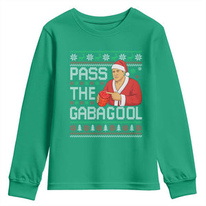 Funny Pass The Gabagool Christmas Youth Sweatshirt Italian Food Xmas Mafia Gangster Movie TS11 Irish Green Print Your Wear