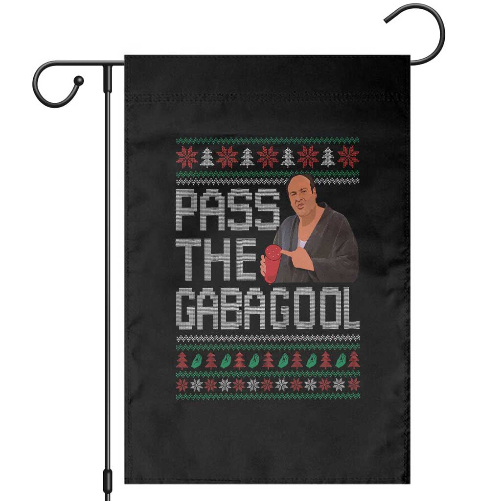 Funny Pass The Gabagool Christmas Garden Flag Italian Food Xmas Mafia Movie TS11 Black Print Your Wear