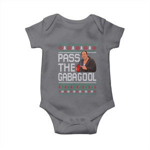 Funny Pass The Gabagool Christmas Baby Onesie Italian Food Xmas Mafia Movie TS11 Charcoal Print Your Wear