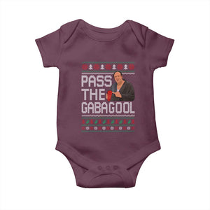 Funny Pass The Gabagool Christmas Baby Onesie Italian Food Xmas Mafia Movie TS11 Maroon Print Your Wear