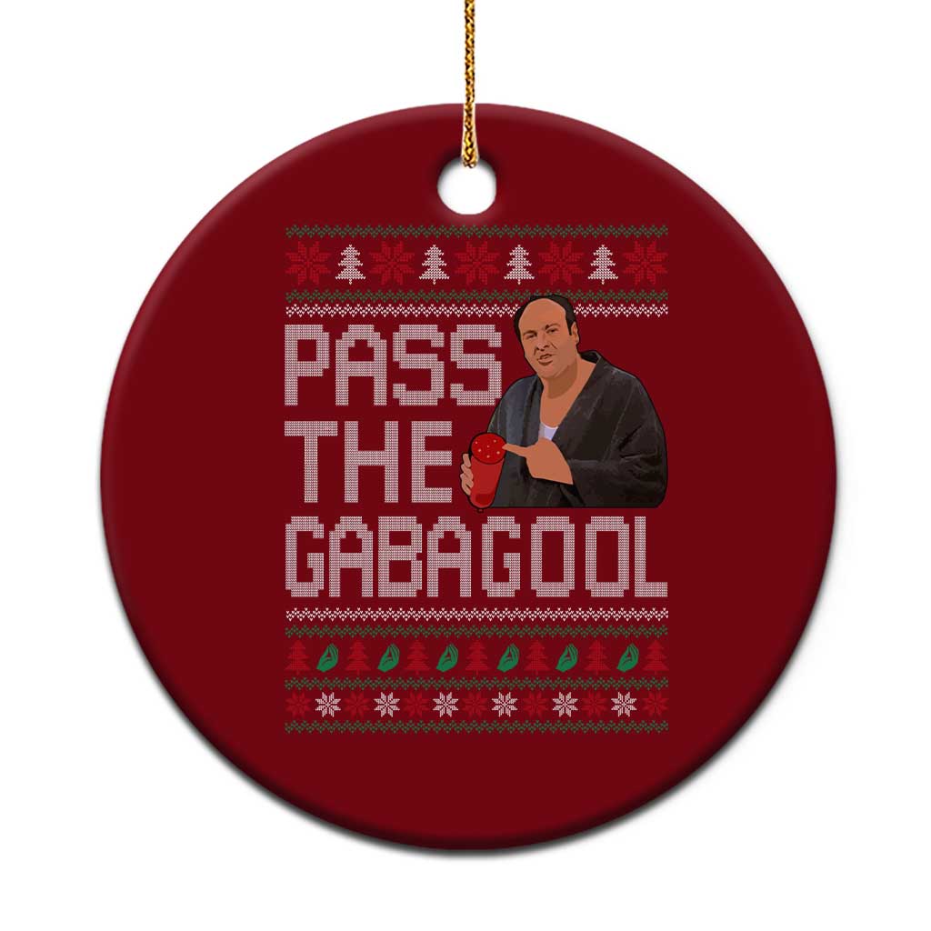 Funny Pass The Gabagool Christmas Ceramic Ornament Italian Food Xmas Mafia Movie TS11 1pc Red Print Your Wear
