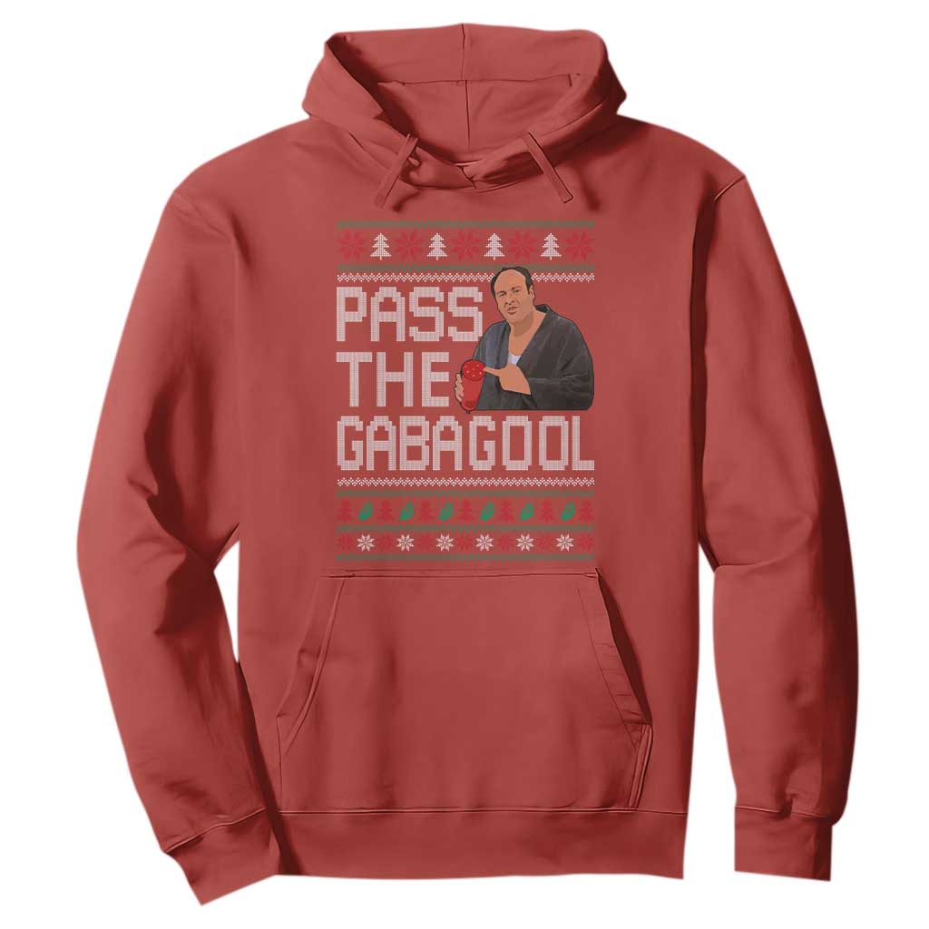 Funny Pass The Gabagool Christmas Hoodie Italian Food Xmas Mafia Movie TS11 Red Print Your Wear