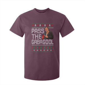 Funny Pass The Gabagool Christmas T Shirt For Kid Italian Food Xmas Mafia Movie TS11 Maroon Print Your Wear