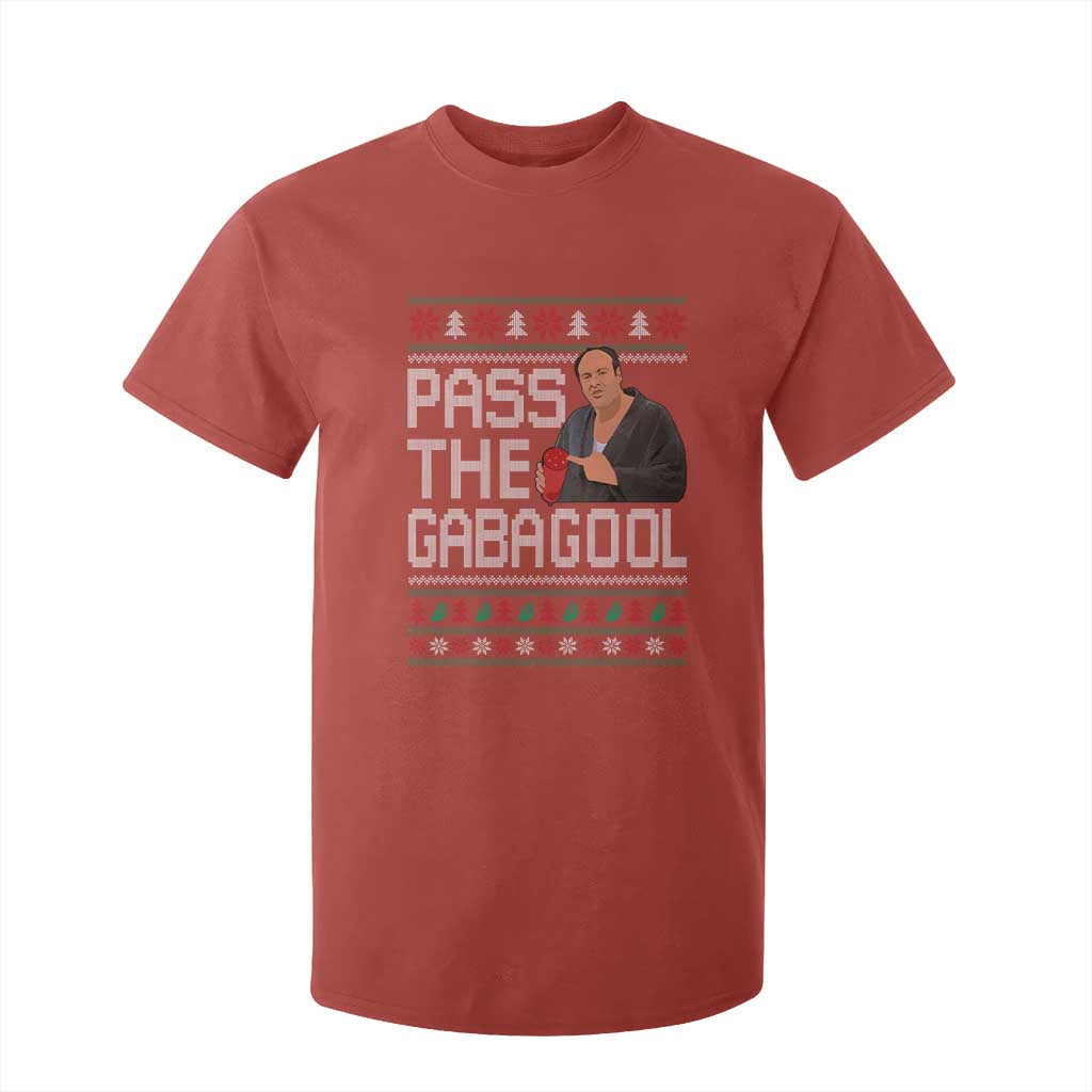 Funny Pass The Gabagool Christmas T Shirt For Kid Italian Food Xmas Mafia Movie TS11 Red Print Your Wear