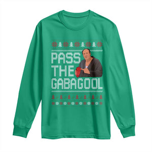 Funny Pass The Gabagool Christmas Long Sleeve Shirt Italian Food Xmas Mafia Movie TS11 Irish Green Print Your Wear