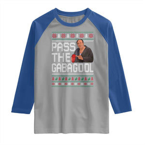 Funny Pass The Gabagool Christmas Raglan Shirt Italian Food Xmas Mafia Movie TS11 Sport Gray Royal Print Your Wear