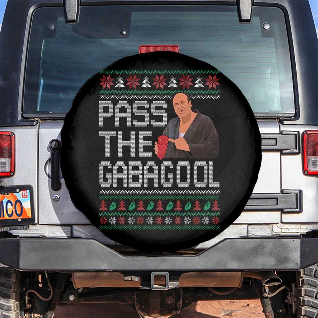 Funny Pass The Gabagool Christmas Spare Tire Cover Italian Food Xmas Mafia Movie TS11 No hole Black Print Your Wear