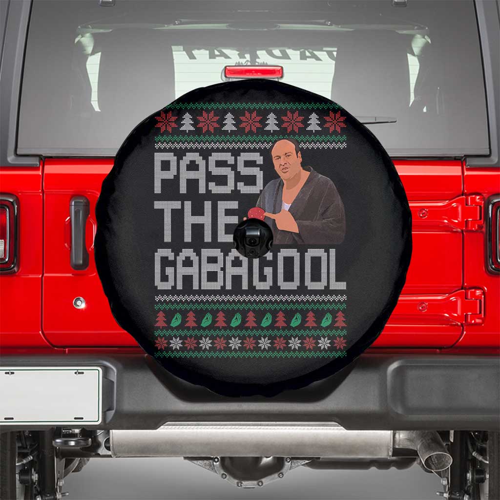 Funny Pass The Gabagool Christmas Spare Tire Cover Italian Food Xmas Mafia Movie TS11 Black Print Your Wear