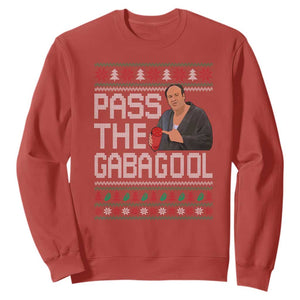 Funny Pass The Gabagool Christmas Sweatshirt Italian Food Xmas Mafia Movie TS11 Red Print Your Wear