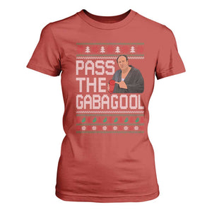 Funny Pass The Gabagool Christmas T Shirt For Women Italian Food Xmas Mafia Movie TS11 Red Print Your Wear