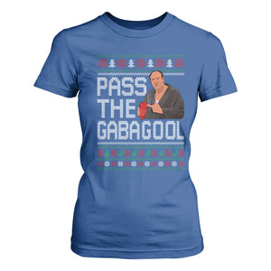 Funny Pass The Gabagool Christmas T Shirt For Women Italian Food Xmas Mafia Movie TS11 Royal Blue Print Your Wear