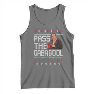 Funny Pass The Gabagool Christmas Tank Top Italian Food Xmas Mafia Movie TS11 Black Heather Print Your Wear