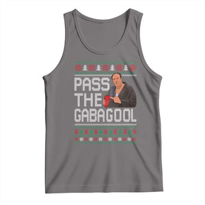 Funny Pass The Gabagool Christmas Tank Top Italian Food Xmas Mafia Movie TS11 Deep Heather Print Your Wear