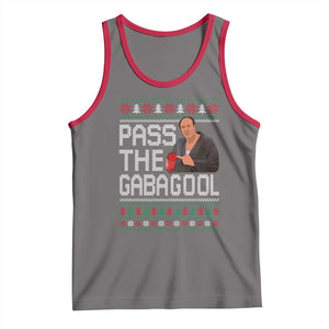 Funny Pass The Gabagool Christmas Tank Top Italian Food Xmas Mafia Movie TS11 Deep Heather Red Print Your Wear