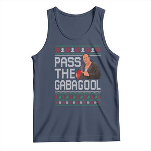 Funny Pass The Gabagool Christmas Tank Top Italian Food Xmas Mafia Movie TS11 Navy Print Your Wear