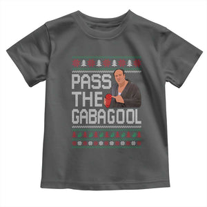 Funny Pass The Gabagool Christmas Toddler T Shirt Italian Food Xmas Mafia Movie TS11 Dark Heather Print Your Wear
