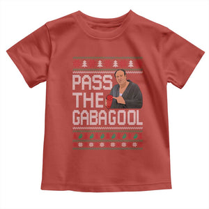Funny Pass The Gabagool Christmas Toddler T Shirt Italian Food Xmas Mafia Movie TS11 Red Print Your Wear