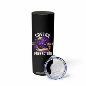 Funny RPG Gamer Crying Is A Free Action Skinny Tumbler Vintage D20 Side Quests Tabletop TS11 Print Your Wear