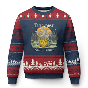 Not All Those Who Wander Are Lost Nevermind Ugly Christmas Sweater Funny RPG Parody Gamer TS11 Navy Red Print Your Wear