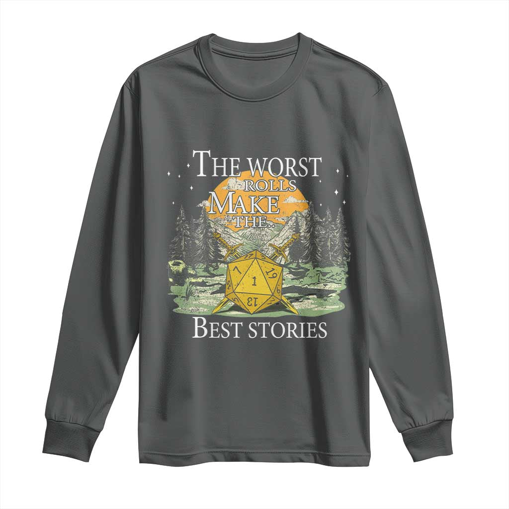 Not All Those Who Wander Are Lost Nevermind Long Sleeve Shirt Funny RPG Parody Gamer TS11 Dark Heather Print Your Wear