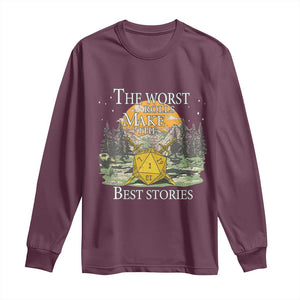 Not All Those Who Wander Are Lost Nevermind Long Sleeve Shirt Funny RPG Parody Gamer TS11 Maroon Print Your Wear