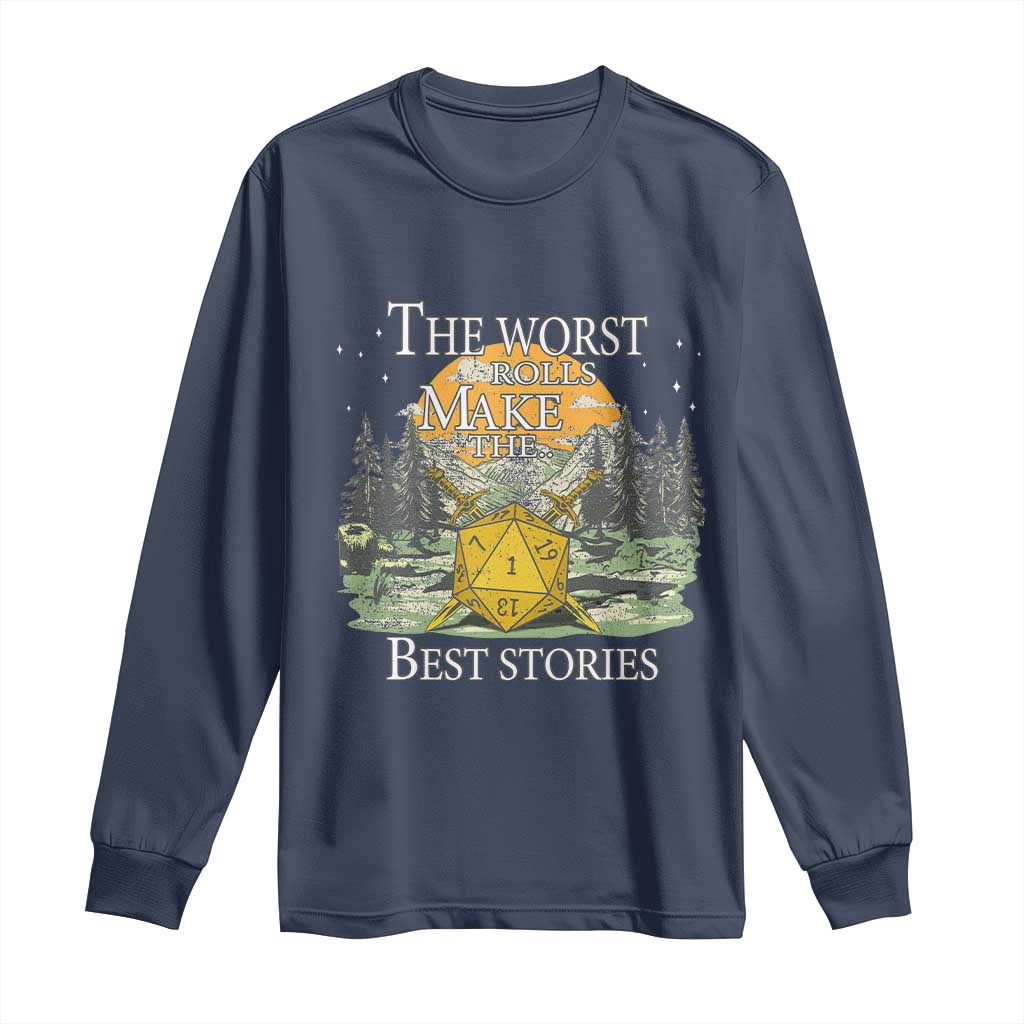 Not All Those Who Wander Are Lost Nevermind Long Sleeve Shirt Funny RPG Parody Gamer TS11 Navy Print Your Wear