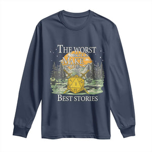 Not All Those Who Wander Are Lost Nevermind Long Sleeve Shirt Funny RPG Parody Gamer TS11 Navy Print Your Wear