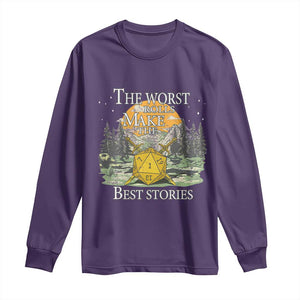 Not All Those Who Wander Are Lost Nevermind Long Sleeve Shirt Funny RPG Parody Gamer TS11 Purple Print Your Wear