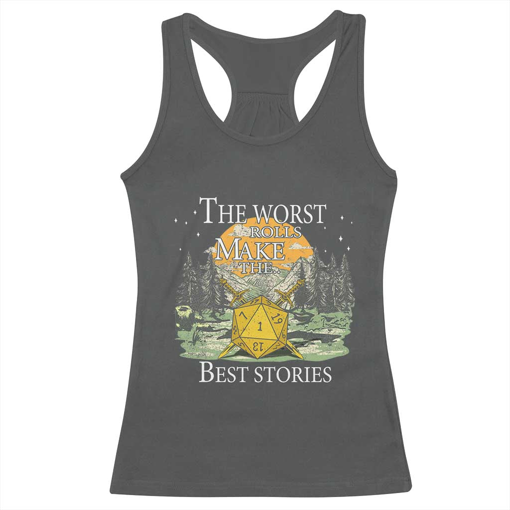 Not All Those Who Wander Are Lost Nevermind Racerback Tank Top Funny RPG Parody Gamer TS11 Dark Heather Print Your Wear