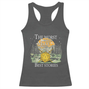 Not All Those Who Wander Are Lost Nevermind Racerback Tank Top Funny RPG Parody Gamer TS11 Dark Heather Print Your Wear