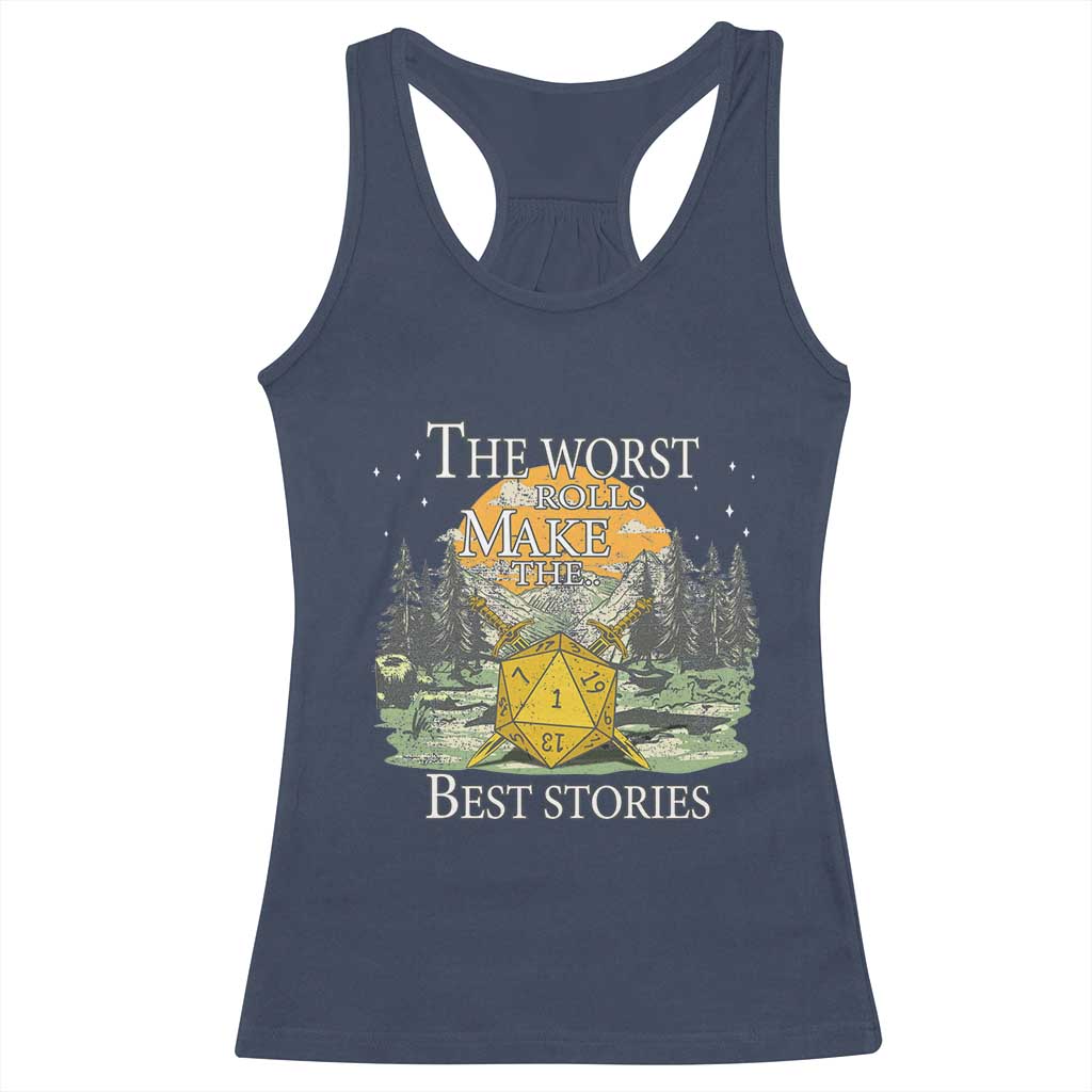 Not All Those Who Wander Are Lost Nevermind Racerback Tank Top Funny RPG Parody Gamer TS11 Navy Print Your Wear
