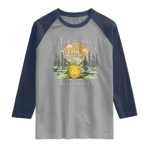 Not All Those Who Wander Are Lost Nevermind Raglan Shirt Funny RPG Parody Gamer TS11 Sport Gray Navy Print Your Wear