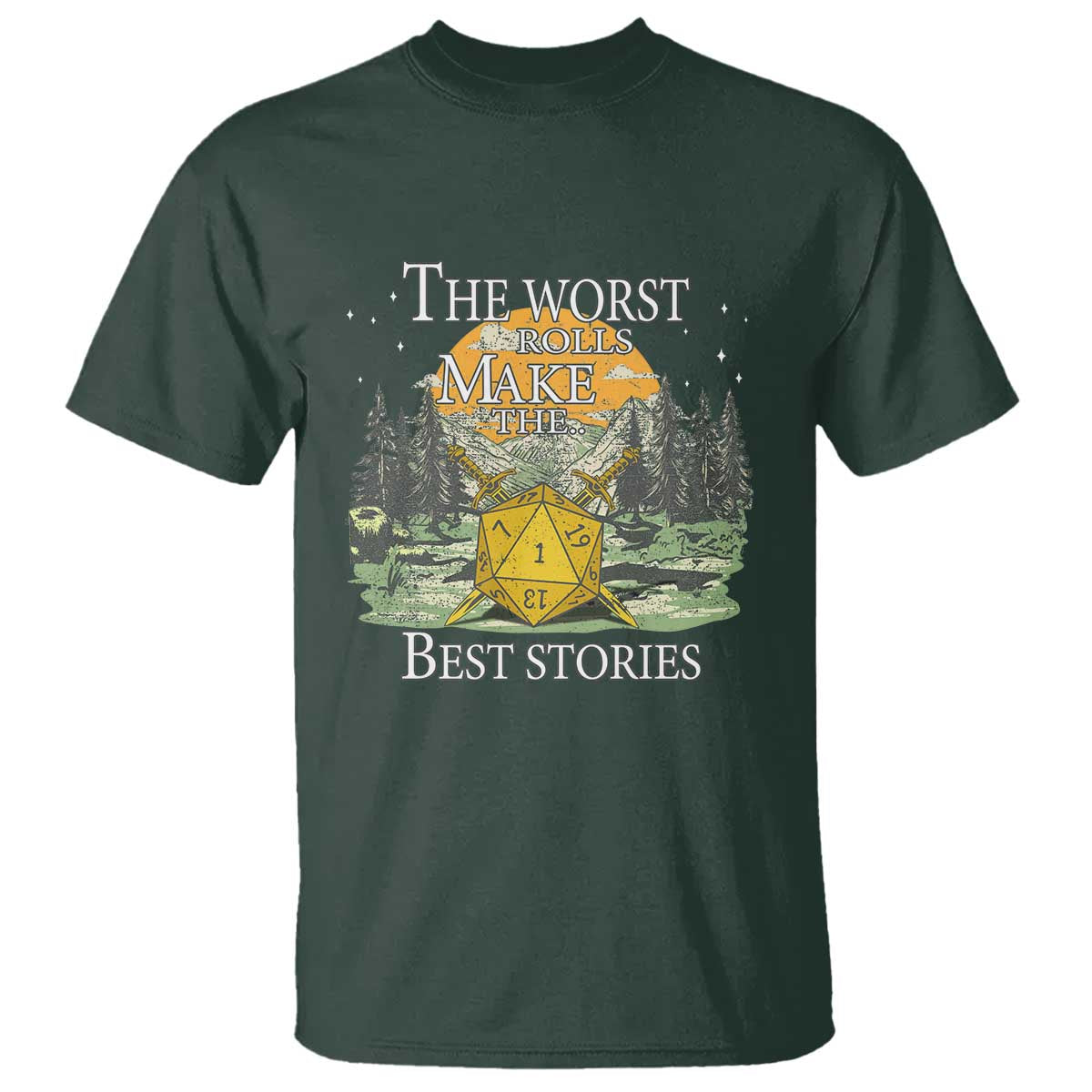 Not All Those Who Wander Are Lost Nevermind T Shirt Funny RPG Parody Gamer TS11 Dark Forest Green Print Your Wear