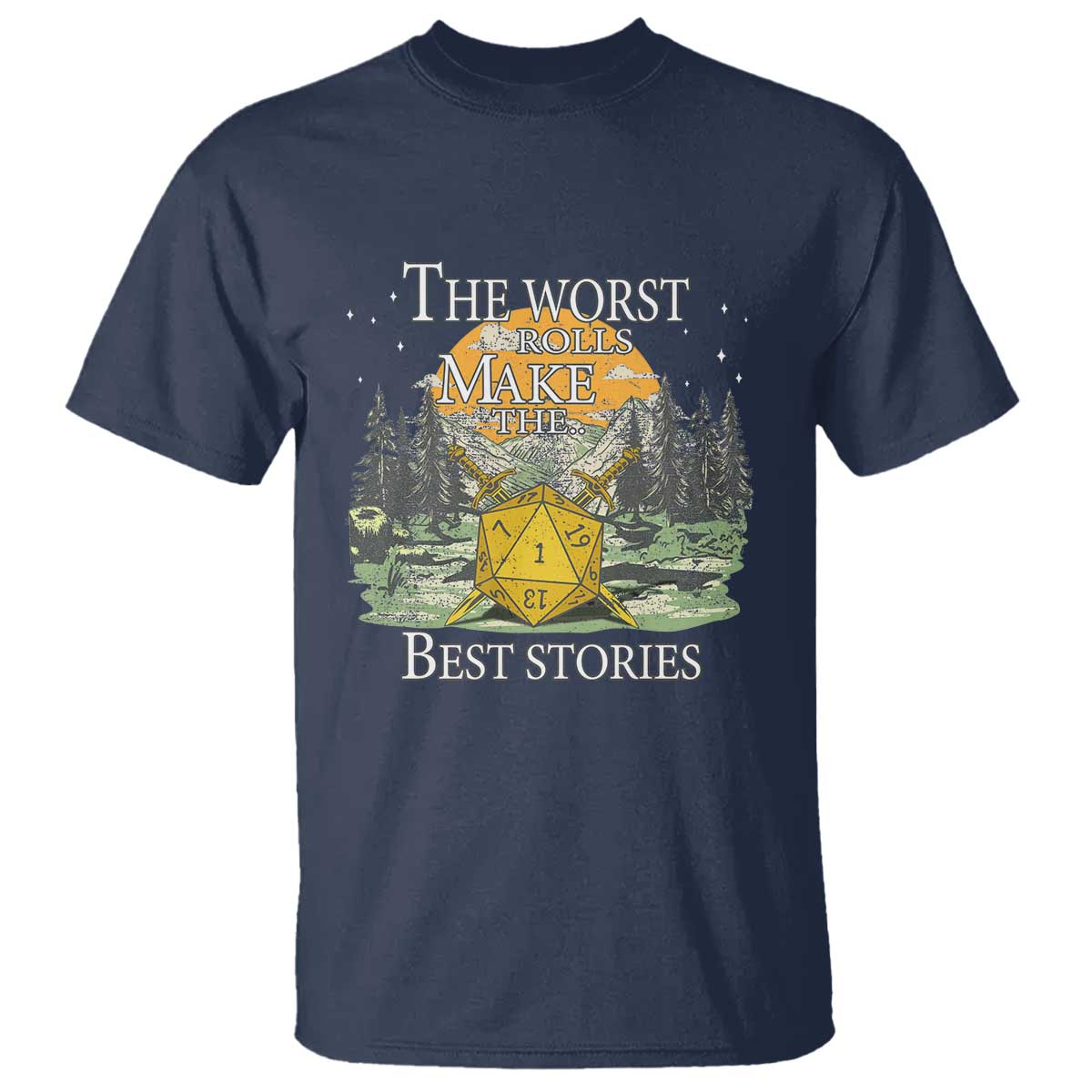 Not All Those Who Wander Are Lost Nevermind T Shirt Funny RPG Parody Gamer TS11 Navy Print Your Wear