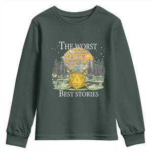 Not All Those Who Wander Are Lost Nevermind Youth Sweatshirt Funny RPG Parody Gamer TS11 Dark Forest Green Print Your Wear
