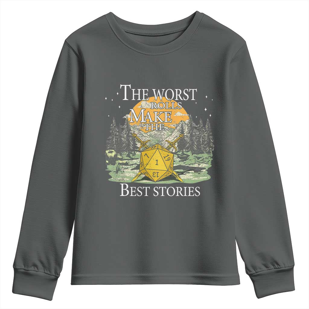 Not All Those Who Wander Are Lost Nevermind Youth Sweatshirt Funny RPG Parody Gamer TS11 Dark Heather Print Your Wear