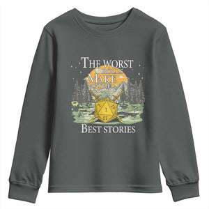 Not All Those Who Wander Are Lost Nevermind Youth Sweatshirt Funny RPG Parody Gamer TS11 Dark Heather Print Your Wear