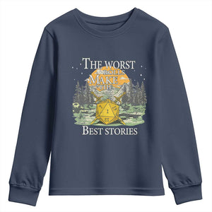 Not All Those Who Wander Are Lost Nevermind Youth Sweatshirt Funny RPG Parody Gamer TS11 Navy Print Your Wear