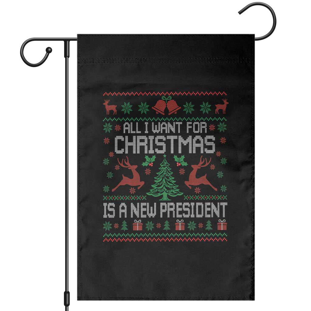 All I Want For Christmas Is A New President Garden Flag Funny Xmas Political Satire TS11 Black Print Your Wear
