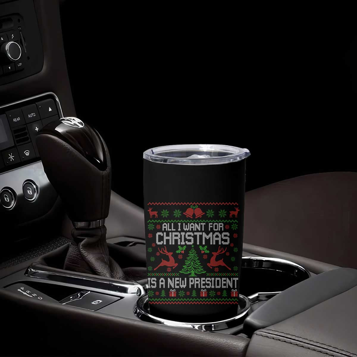 All I Want For Christmas Is A New President Tumbler Cup Funny Xmas Political Satire TS11 Print Your Wear
