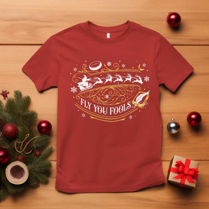 Funny Fly You Fools Christmas T Shirt Fantasy Movie Wizard Santa Sleigh TS11 Red Print Your Wear