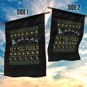 Funny Fly You Fools Christmas Garden Flag Fantasy Movie Xmas Wizard Santa TS11 Print Your Wear