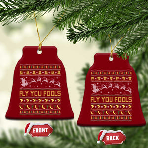 Funny Fly You Fools Christmas Ceramic Ornament Fantasy Movie Xmas Wizard Santa TS11 Print Your Wear