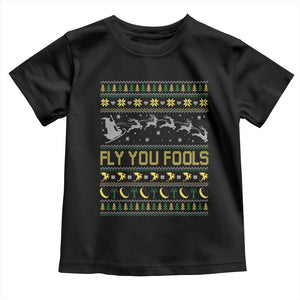 Funny Fly You Fools Christmas Toddler T Shirt Fantasy Movie Xmas Wizard Santa TS11 Black Print Your Wear