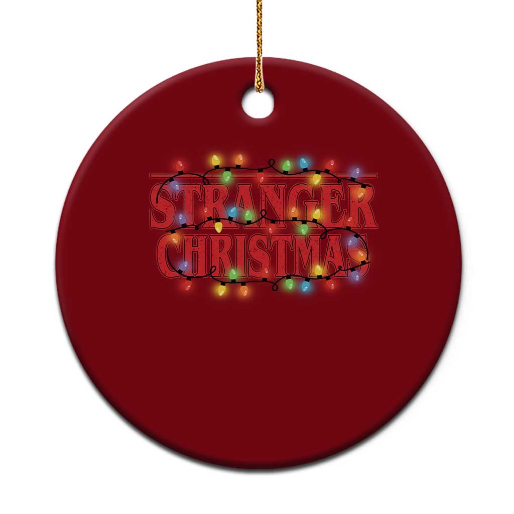 Stranger Christmas Ceramic Ornament Funny Xmas Alphabet Neon Lights Movie TS11 1pc Red Print Your Wear
