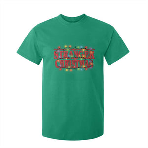 Stranger Christmas T Shirt For Kid Funny Xmas Alphabet Neon Lights Movie TS11 Irish Green Print Your Wear