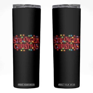 Stranger Christmas Skinny Tumbler Funny Xmas Alphabet Neon Lights Movie TS11 Black Print Your Wear
