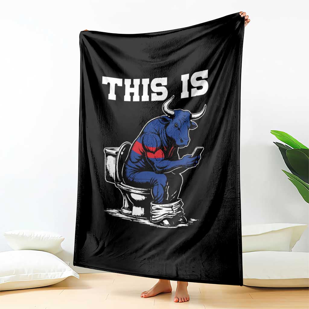 This Is Bullshit Throw Blanket Funny Cow Buffalo Toilet TS11 Print Your Wear