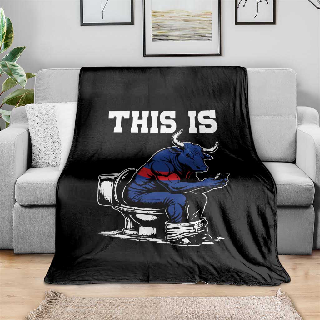 This Is Bullshit Throw Blanket Funny Cow Buffalo Toilet TS11 Print Your Wear